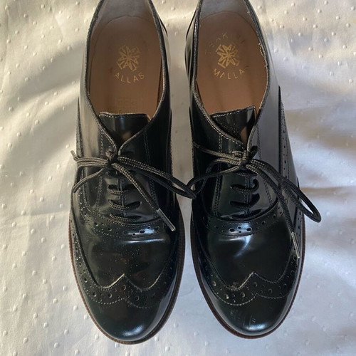 Tsakiris Mallas leather Oxford shoes like new, size 38, black