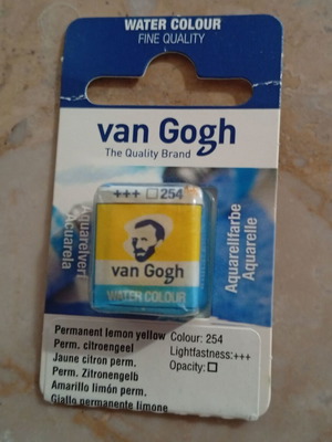 Van Gogh yellow watercolor new