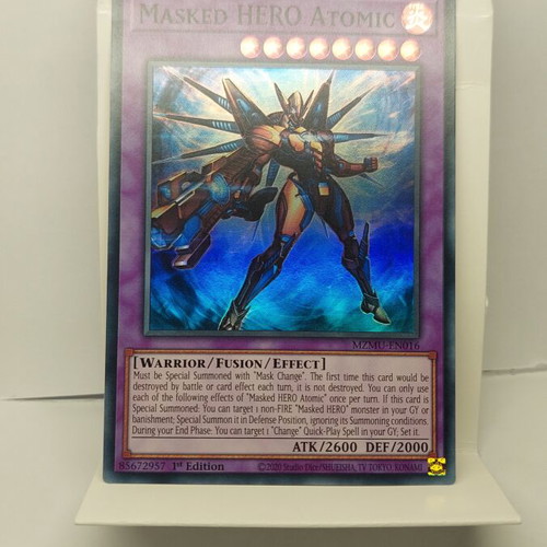 Masked HERO Atomic Yu-Gi-Oh! card