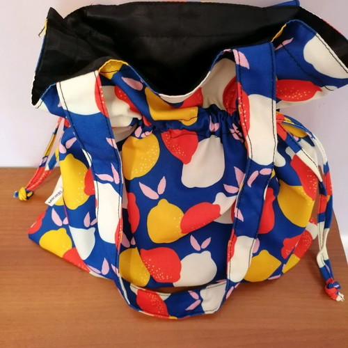 Shoulder bag with lemons and matching notebook new