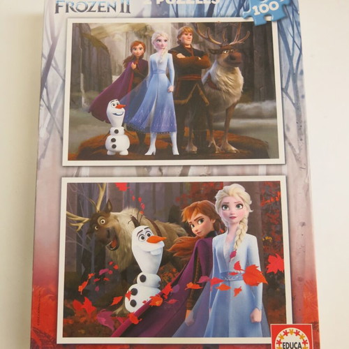 Frozen II puzzle used, 100 pieces, Disney Educa, second puzzle only