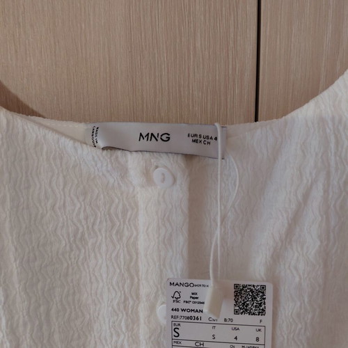 Mango mini dress new, size small, white