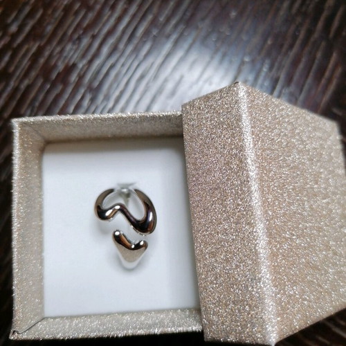 Steel ring new with hearts silver color