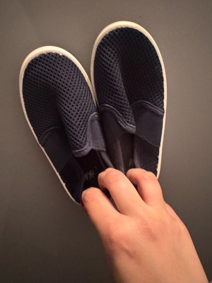 Παπουτσάκια εσπαντρίγιες H&M μεταχειρισμένα, μπλε, μέγεθος 26