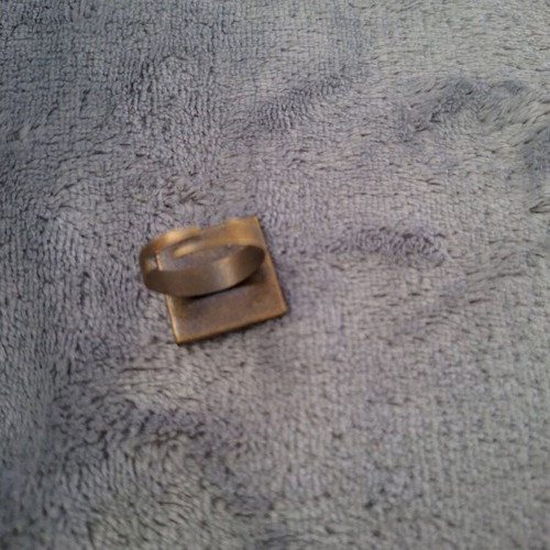 Handmade Meander Ring gold color, new