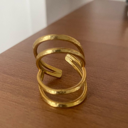 Multi-Band Gold Statement Ring like new