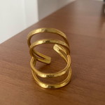 Multi-Band Gold Statement Ring like new