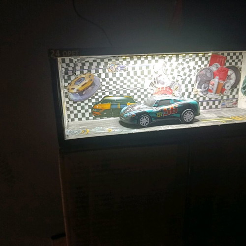 Table lamp made to order with 18 hidden LED lights