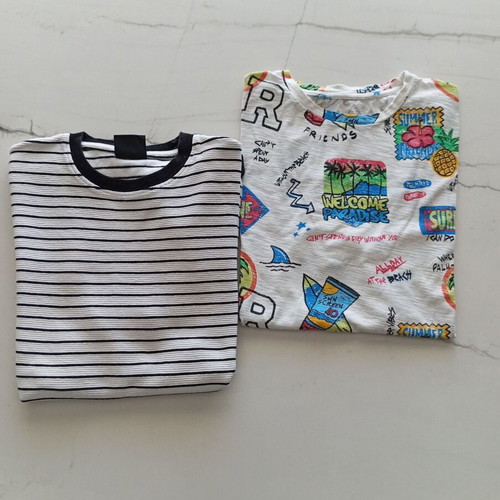 T-shirts used, pack of 2, Zara and Pull & Bear