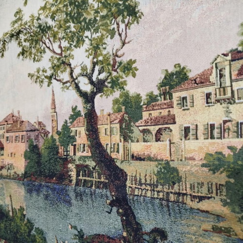 Woven Wall Hanging Landscape 70x110 cm like new