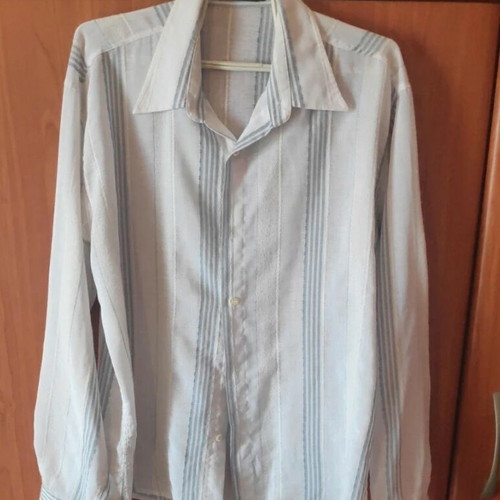 Men's shirt XXL white and turquoise like new