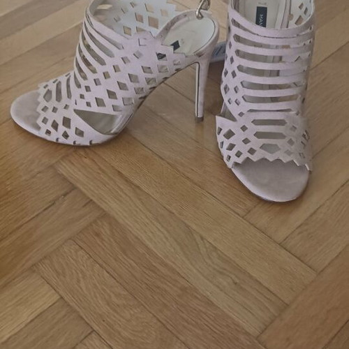 Mango Matilda high-heeled sandals new pink suede