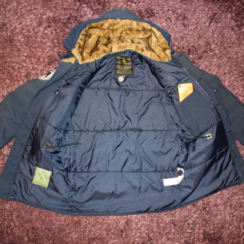 Alpha Industries Polar men's parka jacket size S used, blue