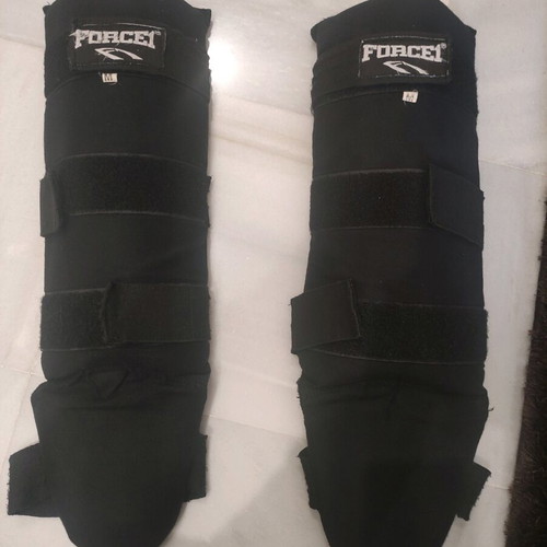 Force1 protective shin guards used, pair, black