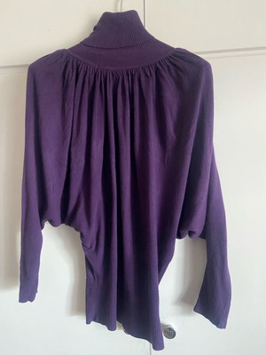Turtleneck women's blouse refurbished, viscose quality, purple, size M