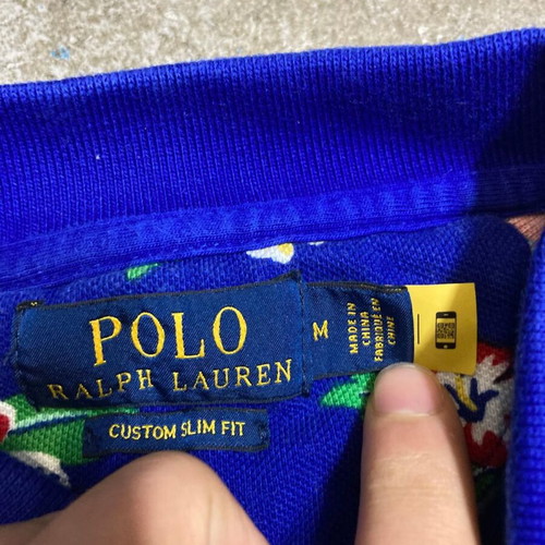 Polo Ralph Lauren Teddy Bear Polobear Hawaii Flower Print Polo Shirt, M, Blue