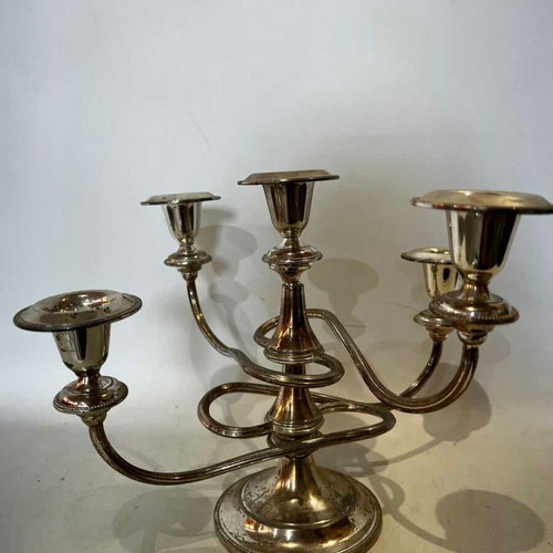 Vintage silver-plated 5-arm candlestick with curved arms 22x27