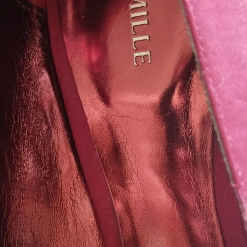 Camille peep toe shoes like new, red burgundy, size 40, 8cm heel