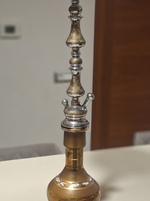 Traditional handmade hookah used, carved, 68cm, without hose