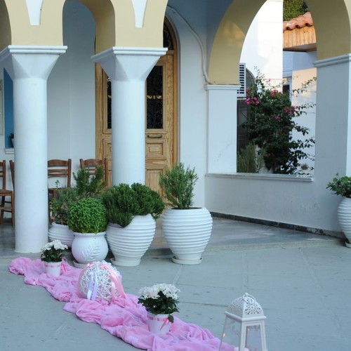 Church decoration set for girl baptism used