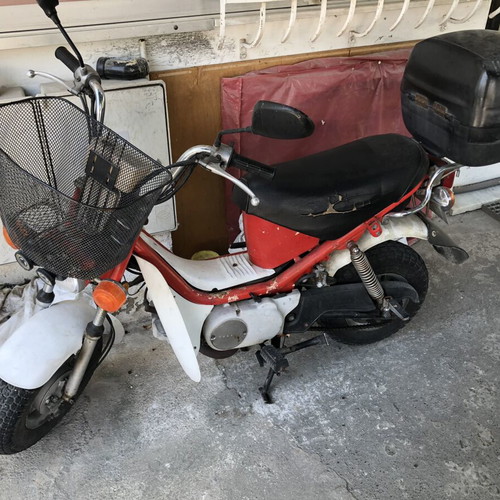 Yamaha Chappy LB 50 scooter, red, 50 cc, manual transmission