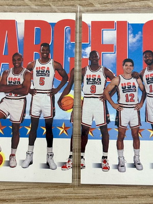 Team USA Barcelona Michael Jordan Skybox cards used, pack of 2 1992