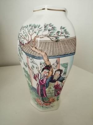 Chinese porcelain vase used, 1980s