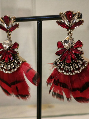 Brass theatrical earrings like new
