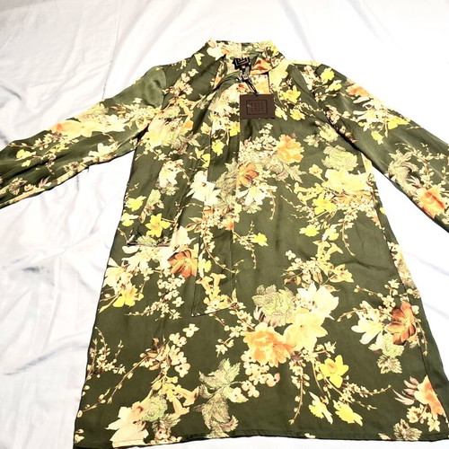 Access floral green satin dress size XXL new, A line