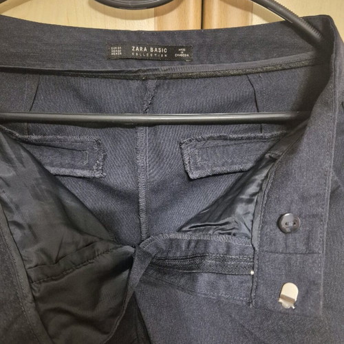 Zara Basic fabric dark gray pants like new, size S