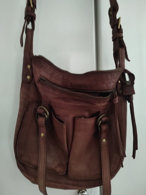 Bartuggi γυναικεία τσάντα χιαστή-ώμου μεταχειρισμένη καφέ