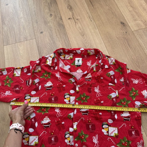 Liverpool FC LFC Christmas Hawaiian Shirt XXL like new