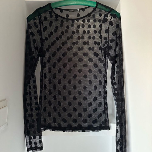 Zara black see-through top used, size S
