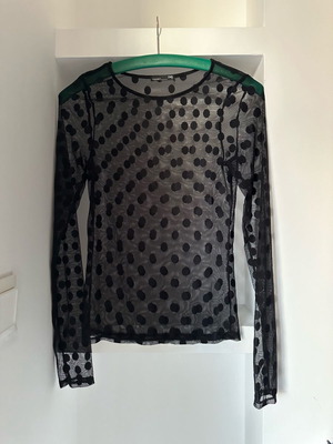 Zara black see-through top used, size S