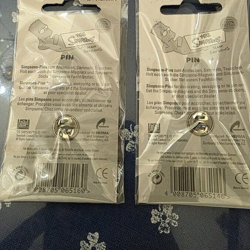 The Simpsons metal pins Lisa and Bart set new