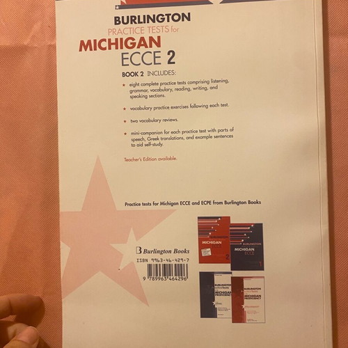 Michigan Ecce Burlington Practice Tests used