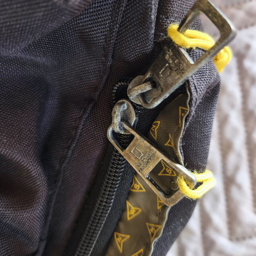 National Geographic backpack used, black and yellow