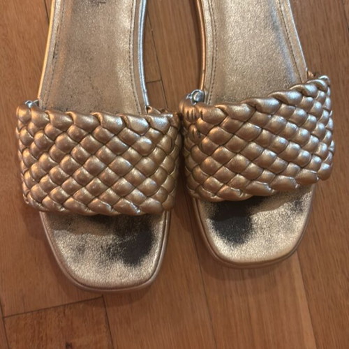 Michael Kors gold sandals used
