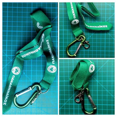 Panathinaikos fabric lanyard new, green