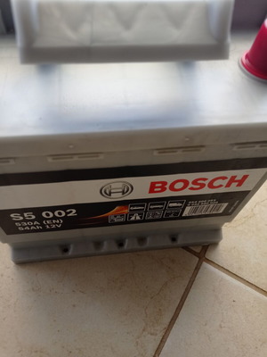 Bosch S5 002 car battery used, 530 ampere start