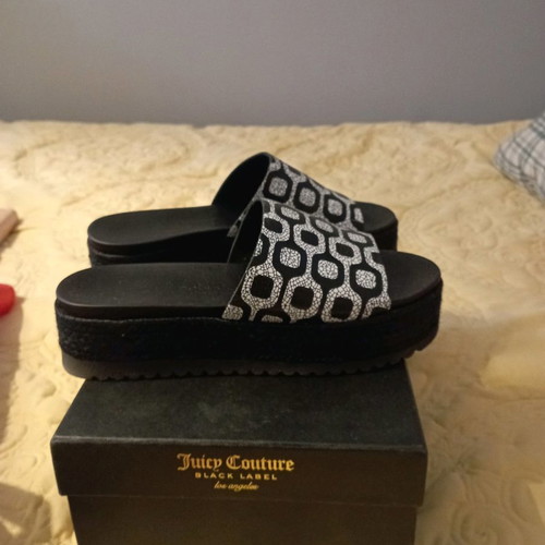 Women's sandals used, size 38, black, double-soled, leather