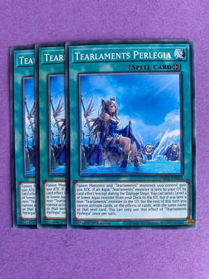 Yu-Gi-Oh Tearlaments Perlegia 1st Edition Field Spell like new, set of 3