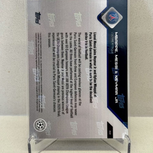 Topps Now Champions League Sticker 2021 NM Messi Mbappe Neymar