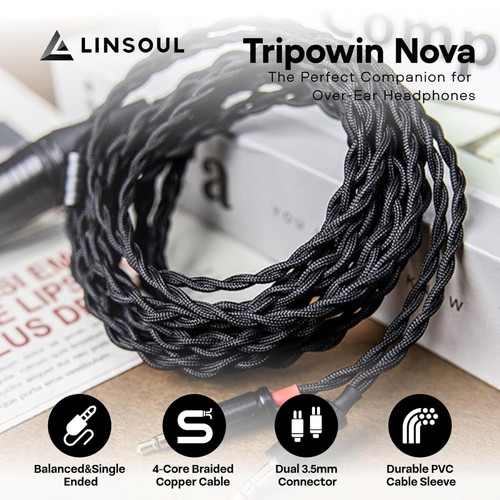 Linsoul Tripowin Nova high-end Hi-Fi OCC cable for audiophile headphones new