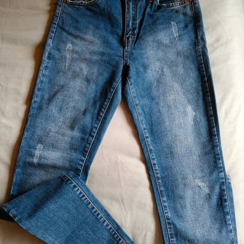 Women's skinny high-waisted jeans new blue size L