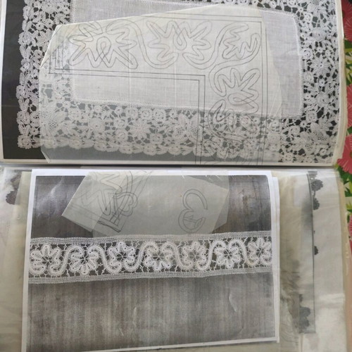 Folders with patterns for crochet and sewing used, pack of 2