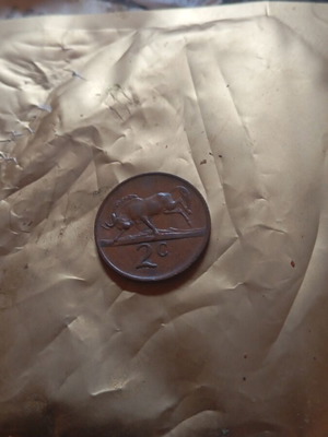 South Africa 1968 2 Cent coin like new