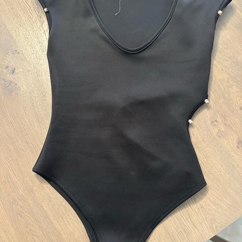 Bodysuit used with studs, size M, black