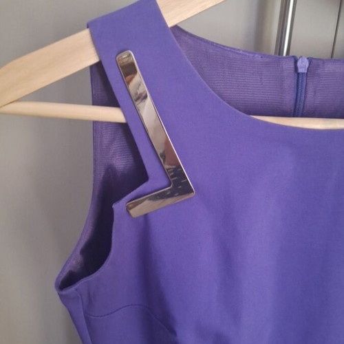 Access lilac purple pencil dress XS used with gold details