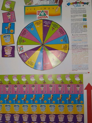 Delta and Wonderland Club collectible board game like new, 1990s